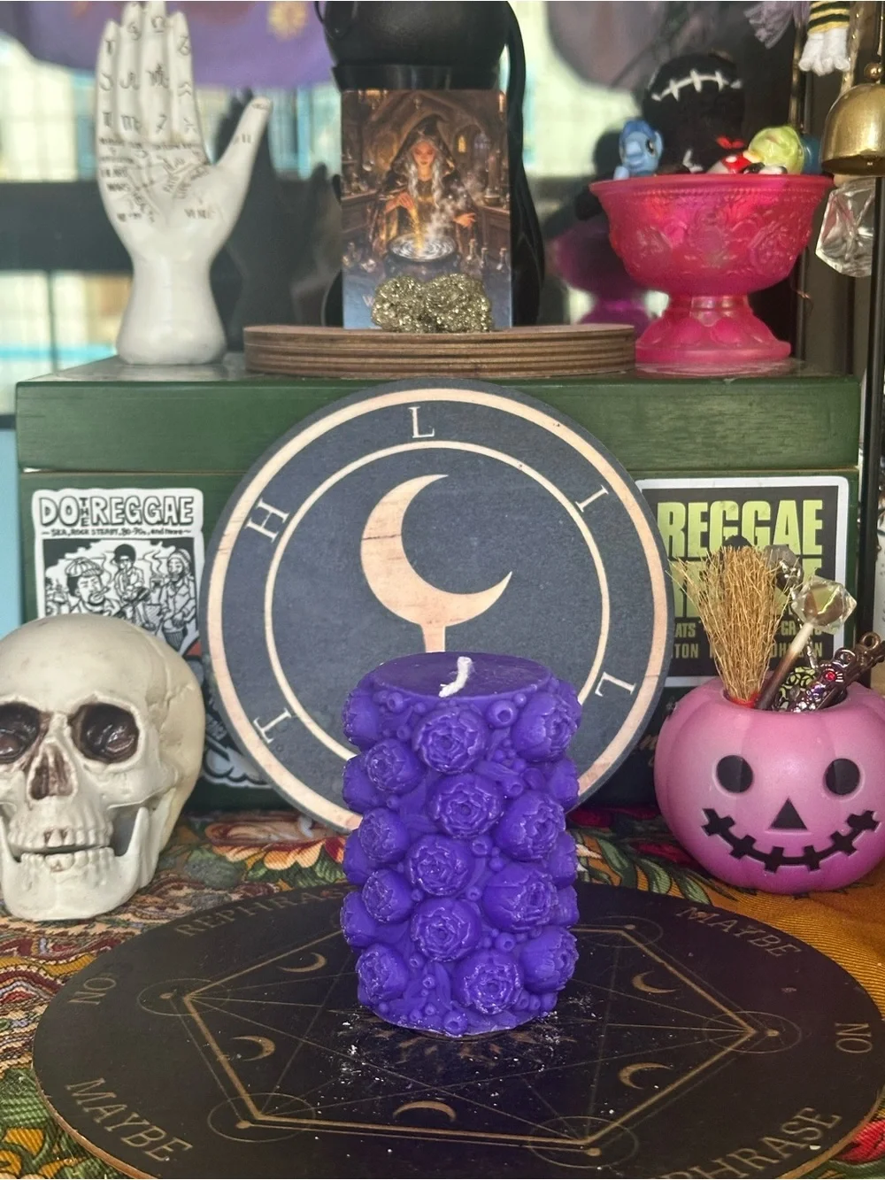 Purple Bloom & Berry Pillar Candle
